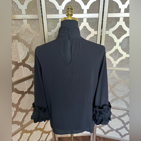 NWOT | Vince Camuto Ruffle Sleeve Mock Neck Top - Picture 3 of 6